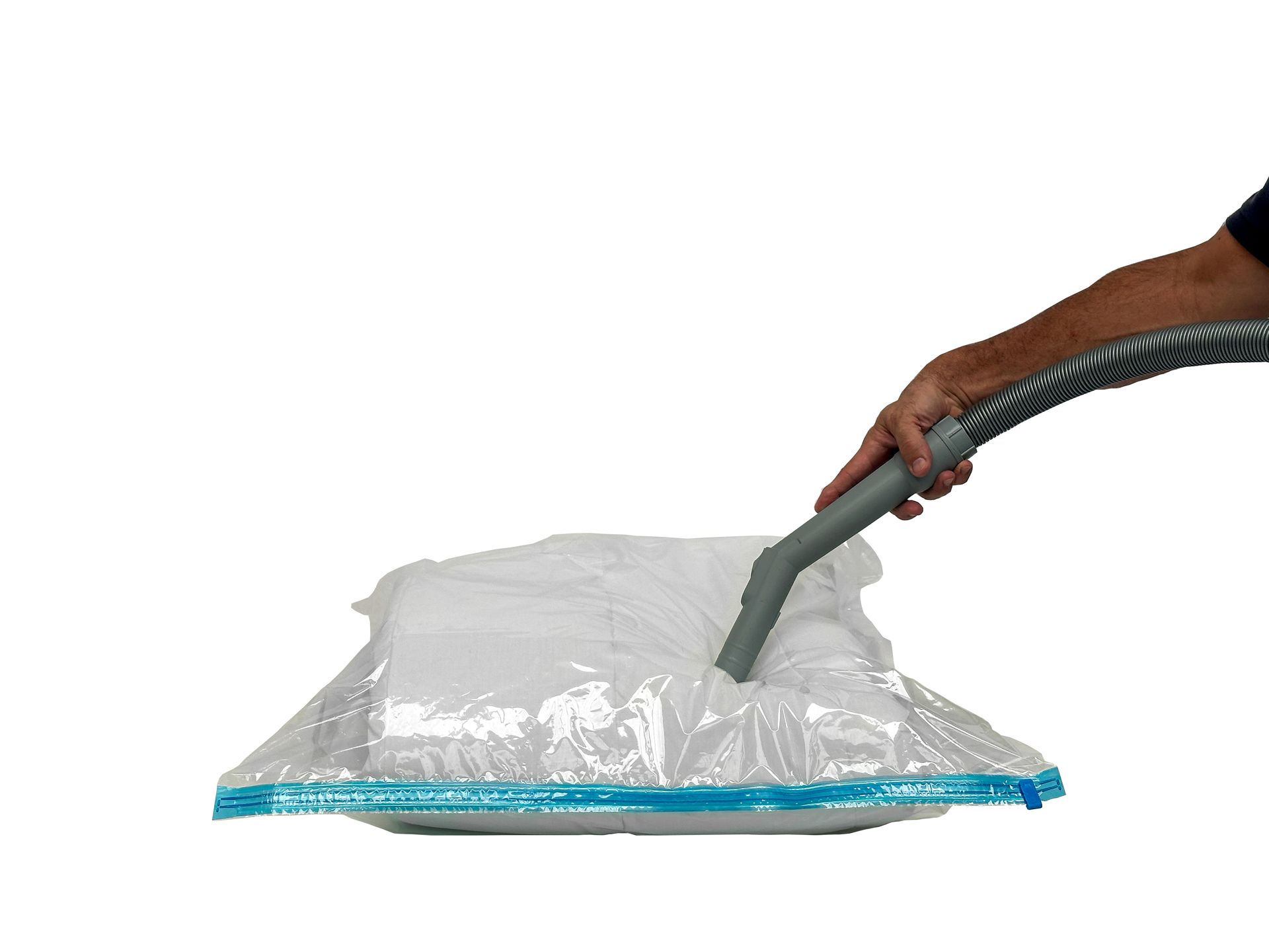 Vacuümzak om makkelijk en stofvrij en vuilbrij kledij, jassen of dekens compact op te bergen