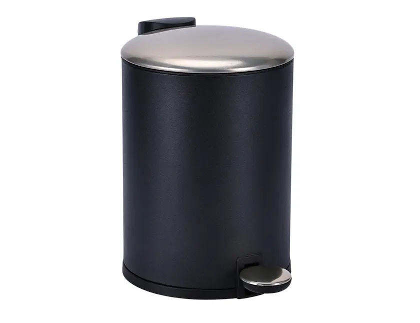 Pedal bin black + gold