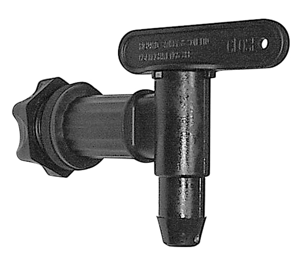 Plastic tap for rain barrel