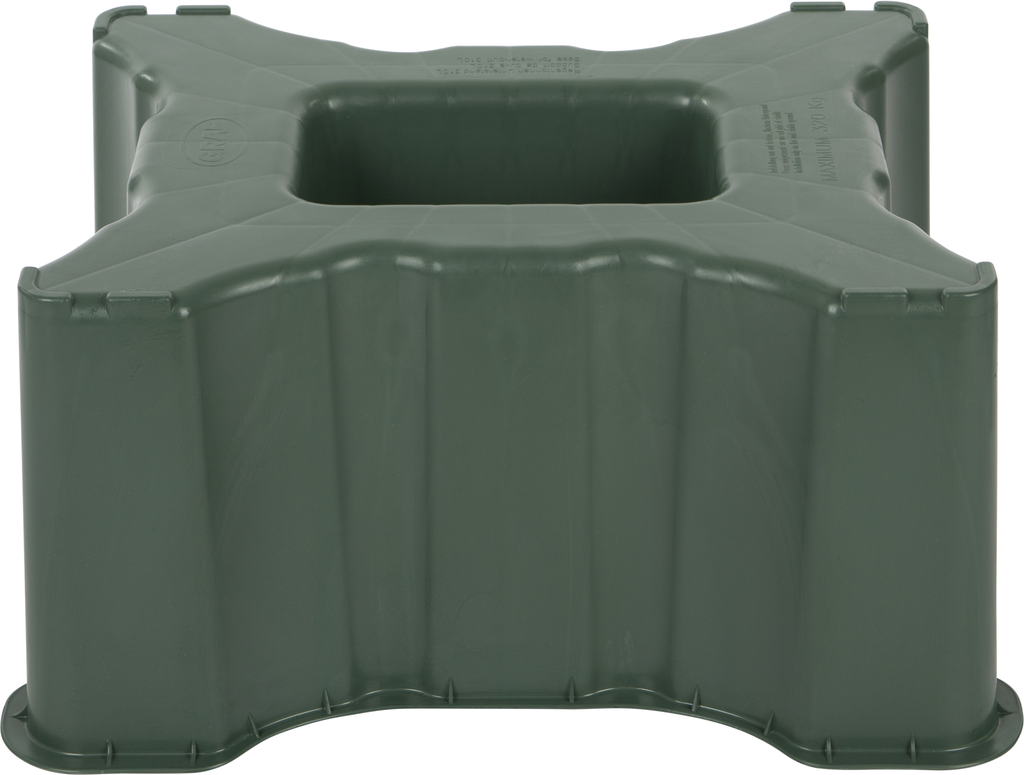 Square Rain Barrel Stand - green