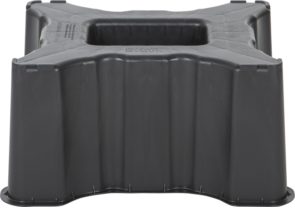 Pied tonneau de pluie rectangulaire - noir