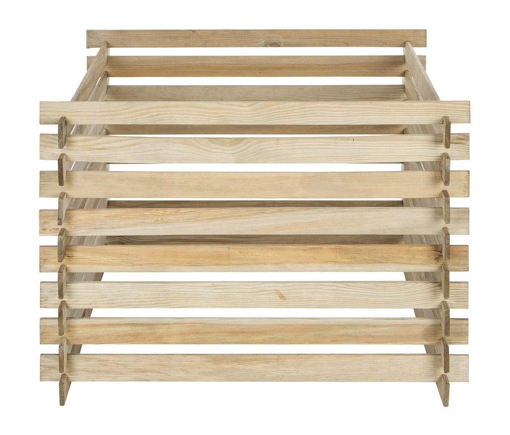 Wooden garden compost box