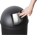 Retro waste bin black