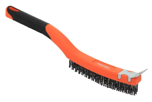 [KE31201] Staalborstel met krabber 