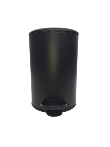 POUBELLE À PÉDALE NOIR MAT 