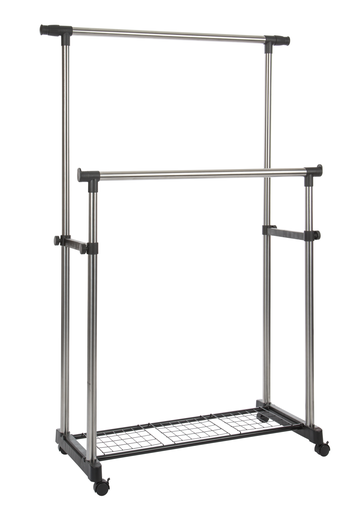 [O475] Double clothes rack heavy-duty 