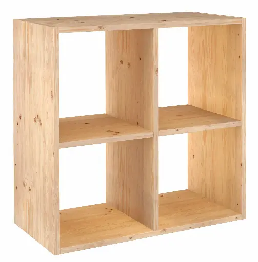 Pine cube shelf - double  