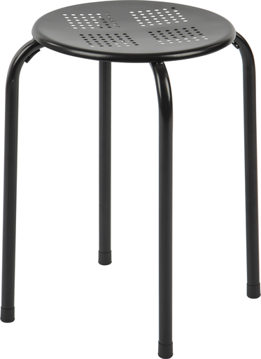 [Q010N] Tabouret métal noir 