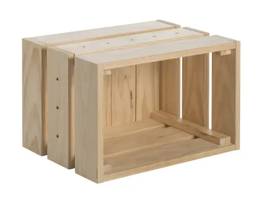 Modular pine storage box 