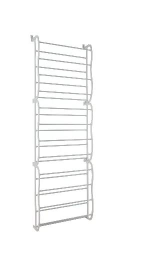 Door-mounted shoe rack white