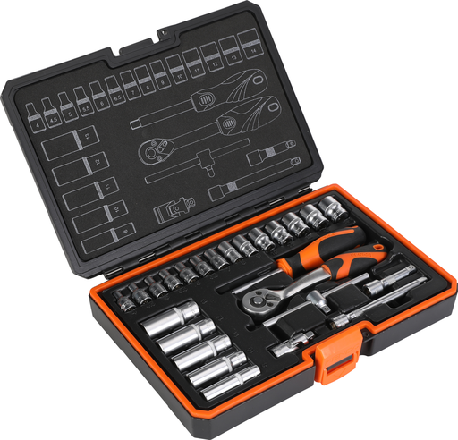 Dopsleutelset 1/4"